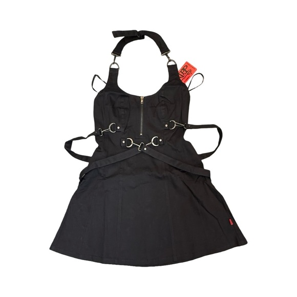 Black Buckle Strap Dress - Picture 6 of 9